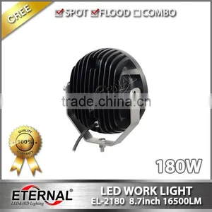 180W Round 9" LED Driving Headlight Super Brightness Led Work Light for Offroad Jeep 4x4 Racing Heavy Duty Vehicles thumbnail-3