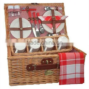 Beauty in Pattern 100% Hunmanmade Willow Picnic Basket thumbnail-1