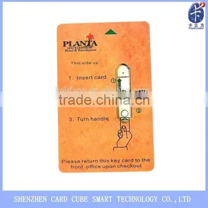 ISO18000 6C 915mhz Plastic UHF Hotel Key Card thumbnail-1