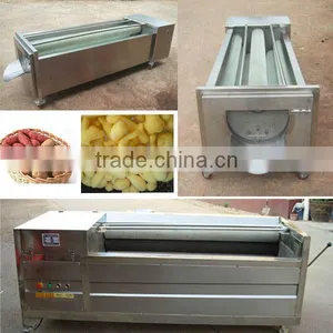 Tuber Vegetable Processing Factory Used Brush Roller Root Crop Cleaning Machine thumbnail-1