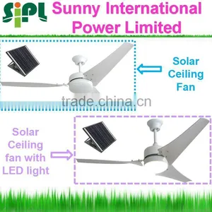 Vent Goods Solar Powered System in Mount Indoor Ceiling Fan With Light Kit and Remote Control thumbnail-2