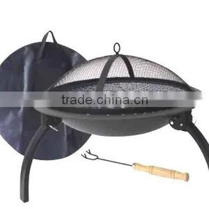 Outdoor Folding Fire Pit With BBQ Grill thumbnail-3