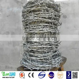 Electro Galvanized Decorative Barbed Wire Fencing thumbnail-1