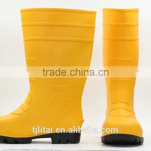 Yellow Black Work Boot With Steel Toe Pvc Safety Shoes thumbnail-2