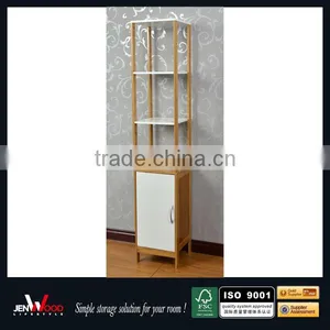 2015 China Supplier Hot Sale Modern Slim Bathroom Cabinet With Bamboo and MDF Material thumbnail-1