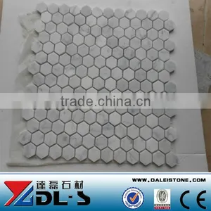 Bianco Carrara White Marble Mosaic Tile 12x12 Small Hexagon Competitive Price thumbnail-1