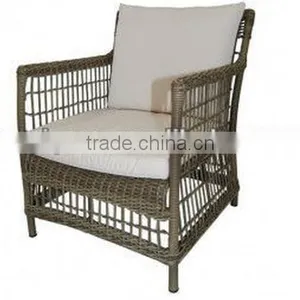 2017 Trade Assurance Hollow Out Design Outdoor PE Rattan Handmade Modern French Single Armchair thumbnail-1