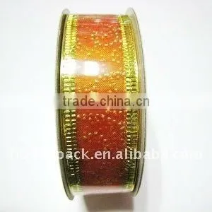 Wired Organza Ribbon for Christmas Decoration thumbnail-2