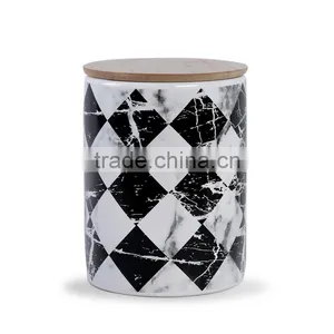 Modern Pattern Design Ceremic Storage Jar With Lid thumbnail-4