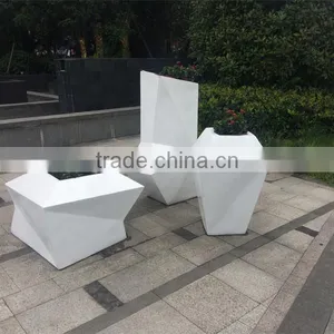 FO-325 Modern Large Decorative FIberglass Planter Set thumbnail-2