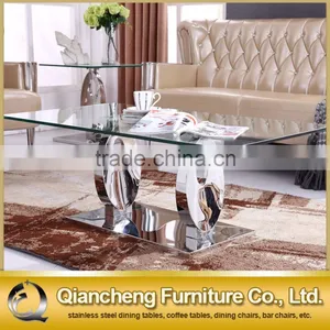 Mirror Silver Coffee Table Set for Living Room Furniture thumbnail-2