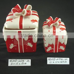 Ceramic Christmas Round Gift Box For Promotion Gift thumbnail-1