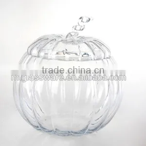 the Glass Pumpkin Shaped Beverage Dispenser With Metal Stand thumbnail-1