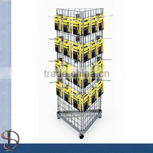 3 Sides Grid Panel Battery Display Stand thumbnail-1