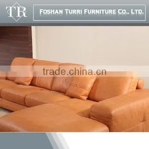 Modern Luxury Full Grain Leather Living Room Sofa Set thumbnail-3