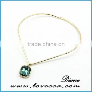 Elegant Statement Cheap Synthetic Gemstone Necklace thumbnail-3