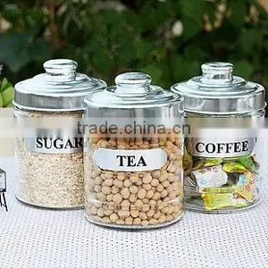 Bell Shape Wholesale Glass Candy /sugar/coffee Jar With Metal Lids or Plastic Lids thumbnail-1