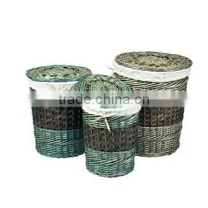 Wicker Material Hand Woven Folding Laundry Basket With Legs thumbnail-1