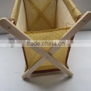Foldable Non-woven With Wooden Holder Storage Box thumbnail-2