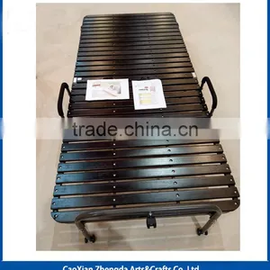 Folding Metal Single Bed With Wheels thumbnail-3