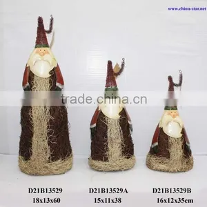 Rattan Santa Christmas Decoration thumbnail-1