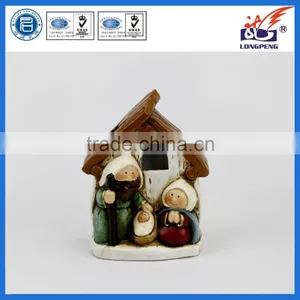 Ceramic Light Up Holy Family Religious Baptism Favors thumbnail-1