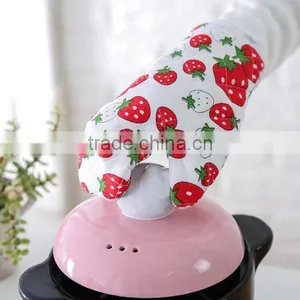 Printed Heat Resistant Grill Microwave Oven Gloves Wholesale Cotton Oven Mitts thumbnail-2