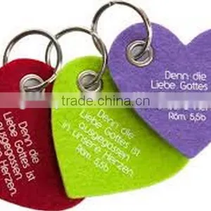Express Hot Sale High Quality Decorative New Products Fabric Eco Friendly Felt Custom Logo Keychain Made in China thumbnail-1
