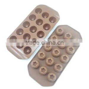 Fancy 15 Cup Five Star Shaped Chocolate Shape Silicone Ice Cube Maker thumbnail-1