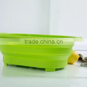 Silicone Square Shaped Collapsible Wash Basin,storage Bowl thumbnail-5