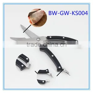 High Quality And Best Handle Feeling Kitchen Scissors Spring Loaded Kitchen Shears Professional Poultry Shears With Locking Clip thumbnail-1