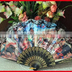 Business Gift New Spanish Plastic Fan thumbnail-1