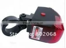 Free Shipping Red LED Bicycle Light With Red Laser thumbnail-1