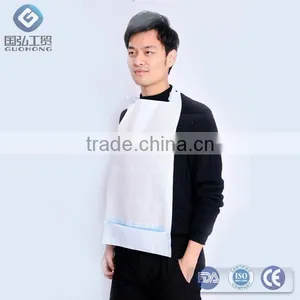Blue Disposable Plastic Adult Bib / Dental Bib thumbnail-2