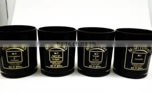 Apple Aroma Luxury Classic Black Soy Wax Scented Candle in Glass Jar thumbnail-2