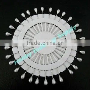 Fine Cream White Color Teardrop Head Haberdashery Pin thumbnail-3