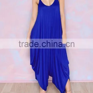 Summer Casual Loose Womens Jumpsuit V-Neck Spaghetti Strap Beach Playsuit Jumpsuits thumbnail-5