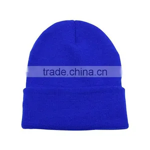 Wholesale OEM Custom 100% Acrylic Cheap Knitted Beanie Hats thumbnail-1