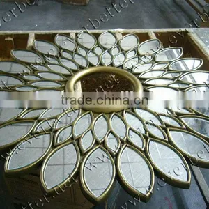 PU Framed Sunflower Unique Country Style Shabby Wall Mirror thumbnail-1