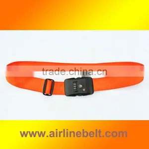 NEW Seatbelt Orange Luggage Strap, Top Quality thumbnail-1