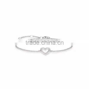 Silver Plated Designer CZ Studded Double Bracelet thumbnail-1