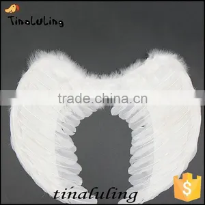 China Party Supplier Big White Angle Feathers Wings for Birthday Party Decorations thumbnail-1