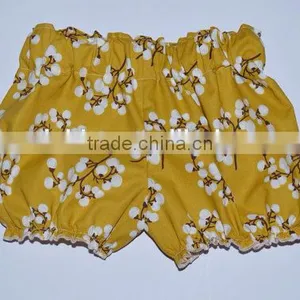 Wholesale Children's Clothing Blank Jogger Pants Baby Soft Ruffle Bloomers Girl Floral Patterns Short thumbnail-4