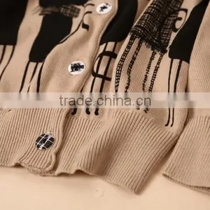 Kids Sweater Lovely Cats Designs for Baby Girls Knitwear Cardigan thumbnail-5