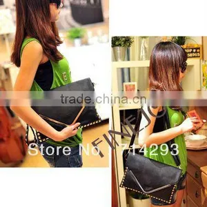 Fashion Lady Street Rivet Tote Shoulder Handbag Messenger Bag 5801 thumbnail-1