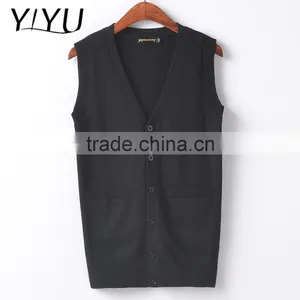 Trend Girl Dark Blue School Uniform Cardigan Vests for High School Students thumbnail-2