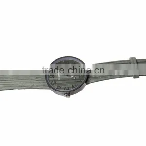 2017 Classical Round Gray Leather Watch Wholesale,Wood Watch thumbnail-2