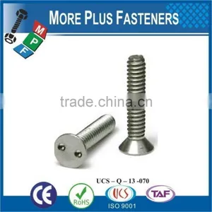 Made in Taiwan Countersunk Head Flat Head Stainless Steel Countersunk Head 2 Holes Snake Eye Security Screw thumbnail-5