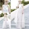 Sell White Organza Sequined Sleeveless Stylist Evening Dresses thumbnail-1