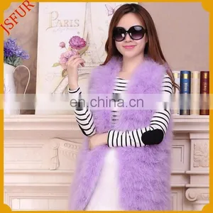 2015 New Stylish Women Ostrich Feather Vest Real Feather Vest thumbnail-3